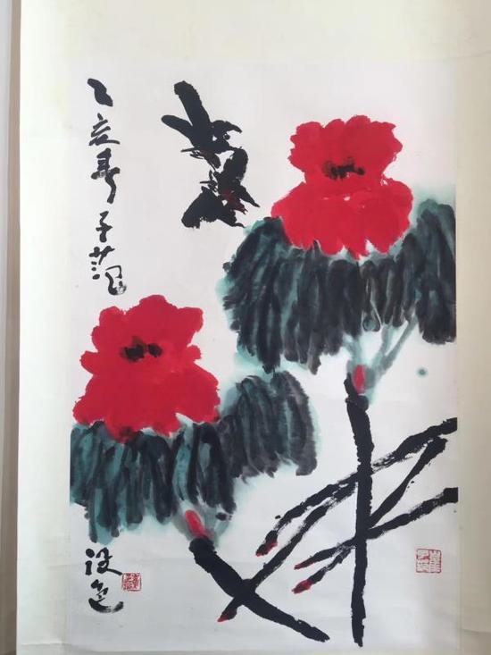 崔子范《牡丹富贵图》