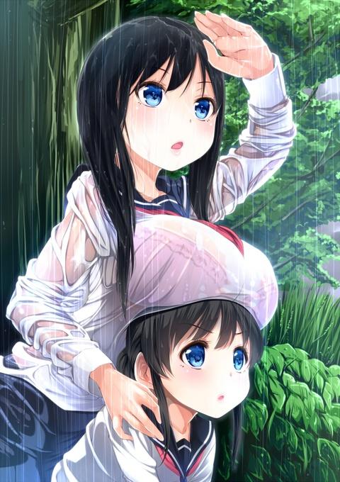 湿身诱惑下雨天的动漫福利图集