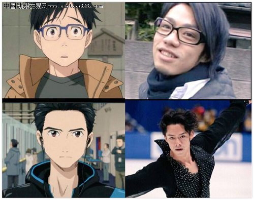 不仅主角胜生勇利的人物设定结合了真实花滑选手町田树和高桥大辅的