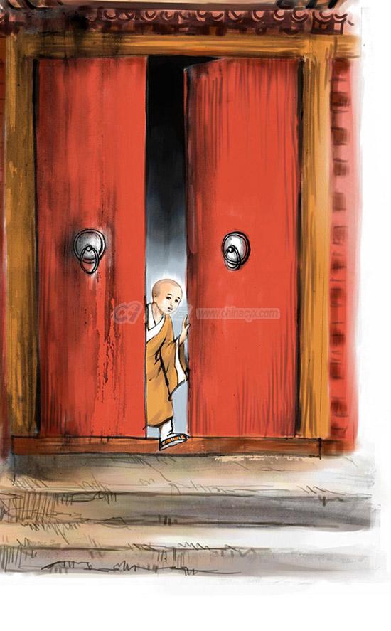 禅画小和尚表情包火爆朋友圈