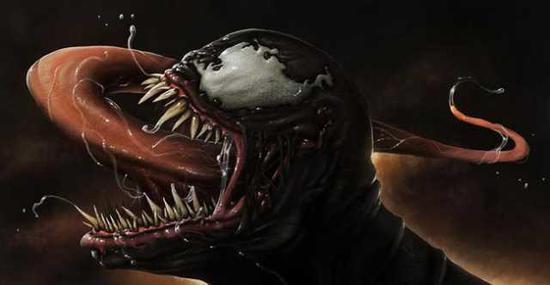 "毒液"原本是一种有思想的外星有机生命共生体,几乎以液体状的形式