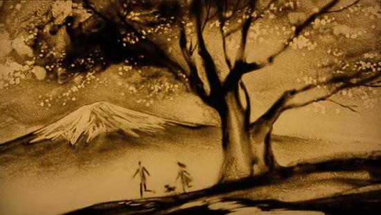 陈敬平沙画艺术轻写实沙画的沙画作品