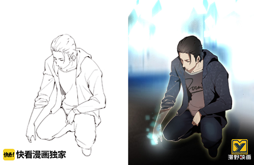 奇幻悬疑漫画灵语者线稿彩稿曝光