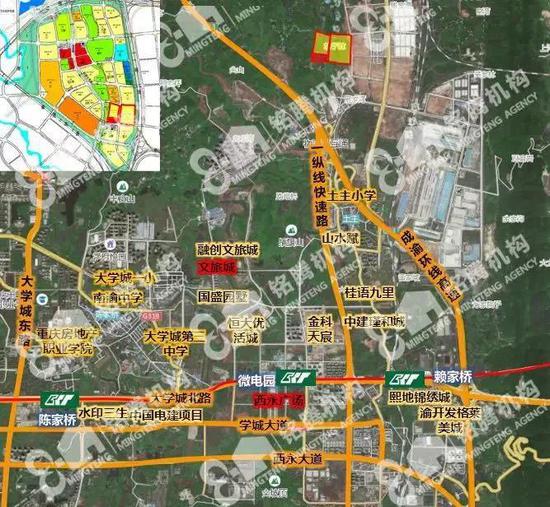 沙坪坝区西永组团ah标准分区ah29-01/03,ah30-1/03号宗地