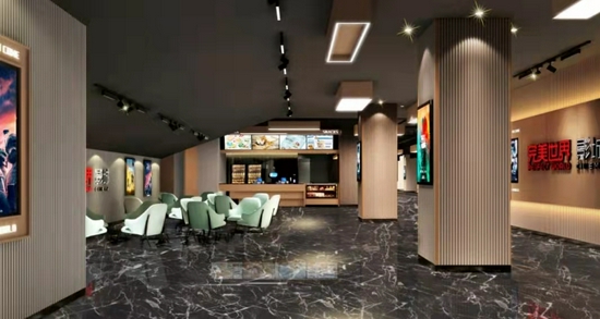 整个影城以浓郁的电影文化气息为主的装修风格,独特的质感和让人耳目