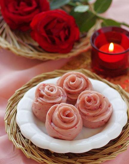 情人节玫瑰小花卷