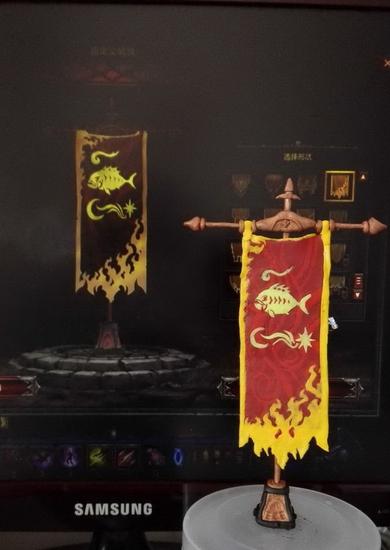 玩家作品：用软陶做出的暗黑3战旗