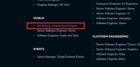 暗黑3新资料片敲定？暴雪开启暗黑新项目职位招聘