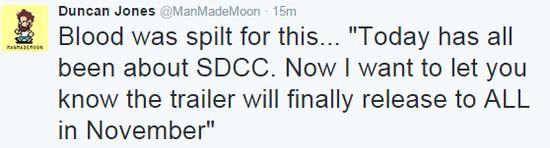 推特：魔兽电影预告片将于今年11月发布