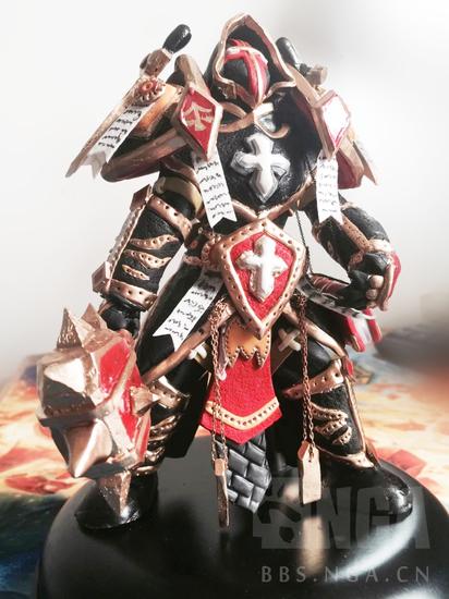 魔兽原创软陶制作全过程:审判套光明使者乌瑟尔