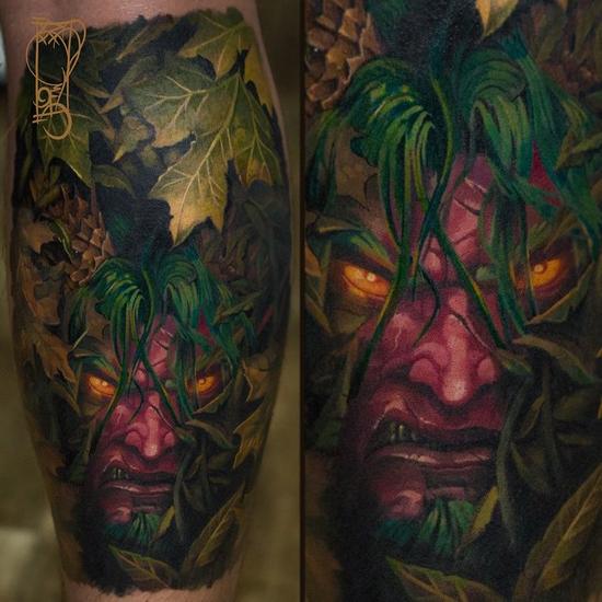 魔兽世界主题人体彩绘 丛林中玛法里奥