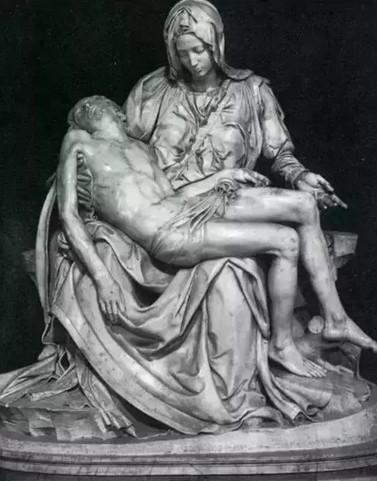 米开朗基罗《圣母怜子》 卡拉拉大理石,1498-1500年,圣彼得大教堂