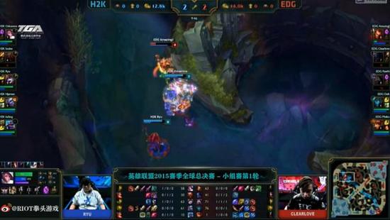 S5第二日小组赛第四场：EDG完爆H2K