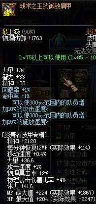 组队超强神装 85SS战术之王套改版测试