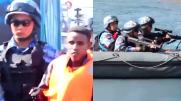 蛟龙突击队活捉3名海盗 真正的红海行动