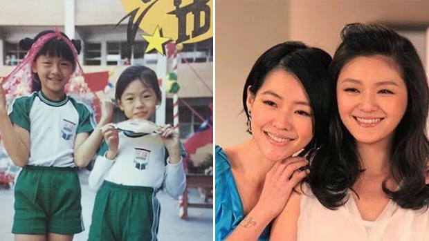 大小s童年旧照 姐妹花真是从小美到大