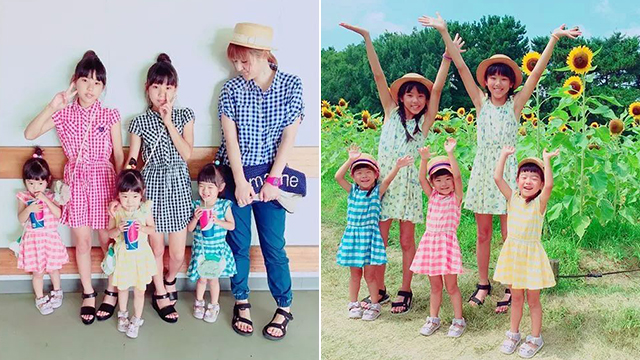 日本辣妈和5个女儿的日常画面 太可爱了！