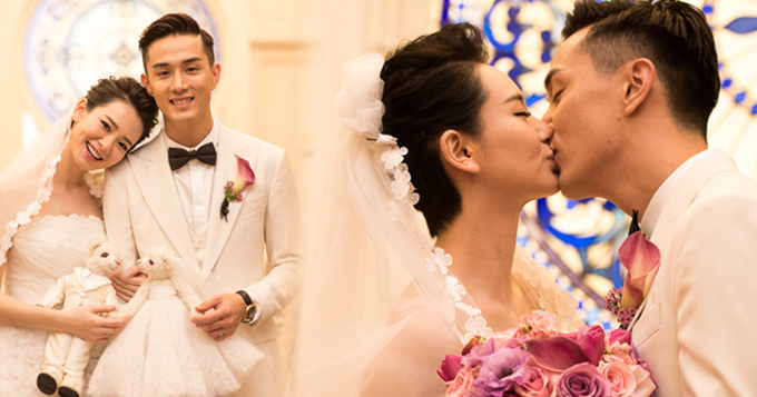 戚薇李承铉赌城大婚甜蜜拥吻