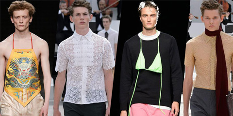 伦敦男装周刮妖风肚兜Bra上阵