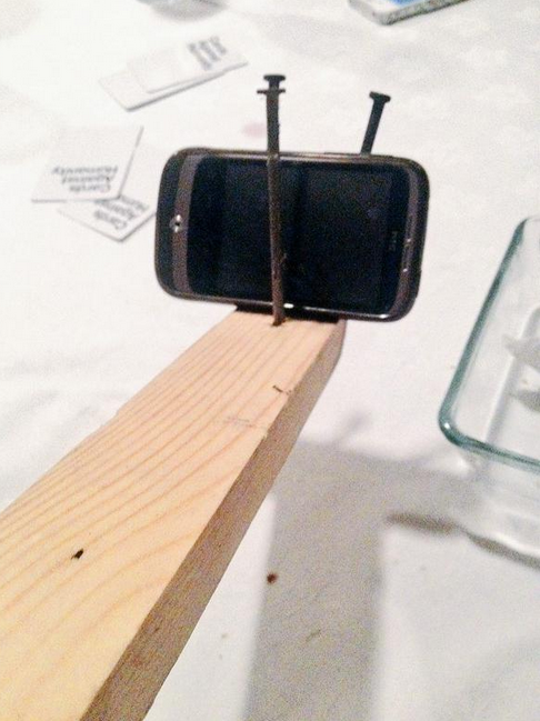 网友自制自拍杆 真吓死宝宝了