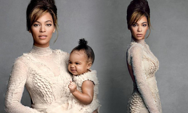 碧昂斯晒抱女儿珍藏私照 女儿俏皮可爱