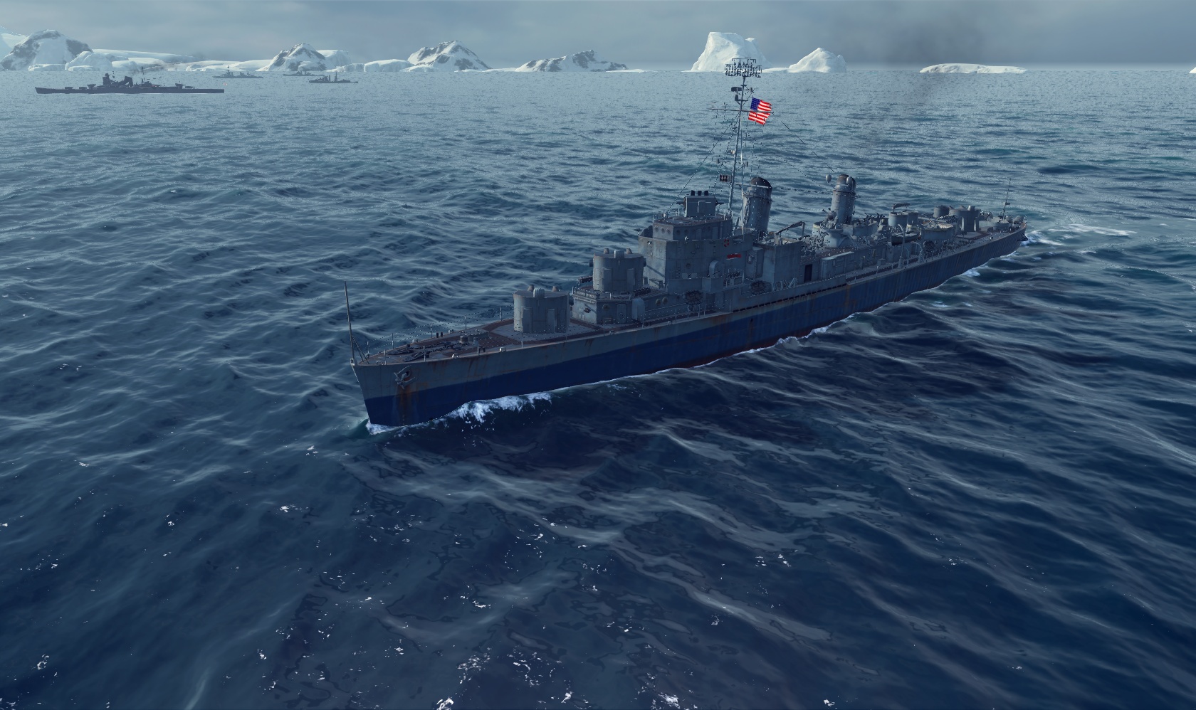 战舰世界m系巡洋舰亚特兰大游戏截图