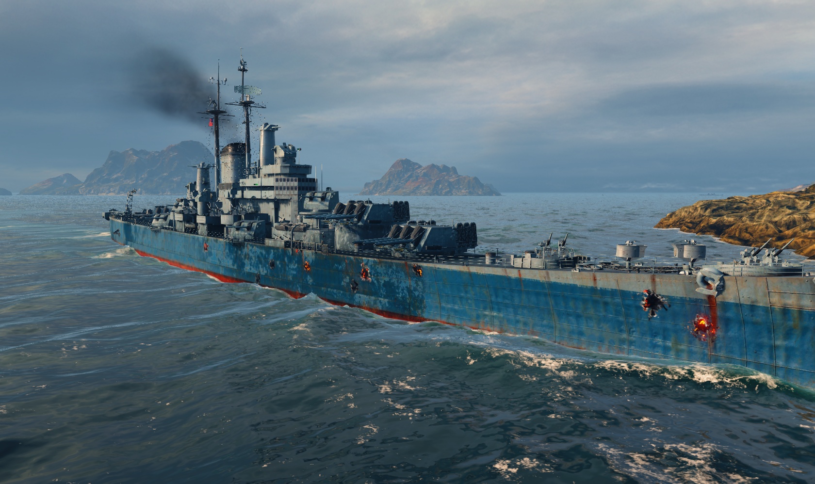 战舰世界m系得梅因截图