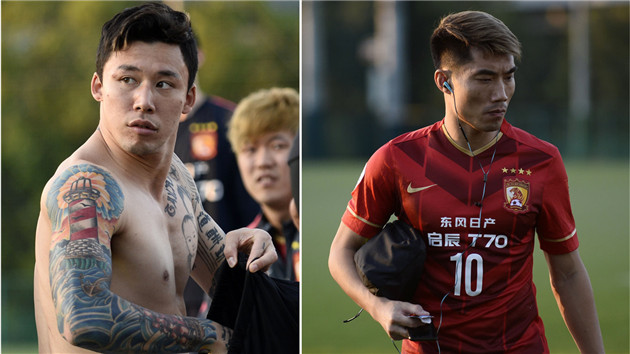 恒大备战亚冠 张琳芃霸气纹身郑智听音乐放松