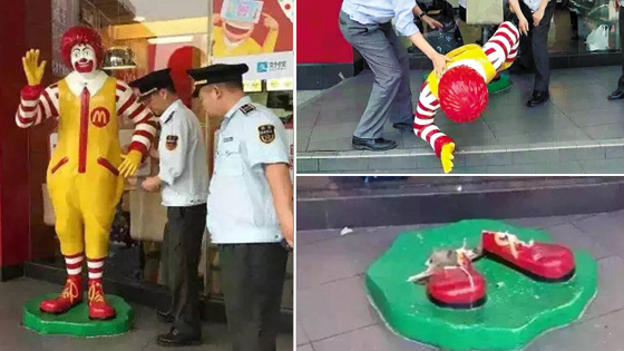 麦当劳叔叔被城管抓走