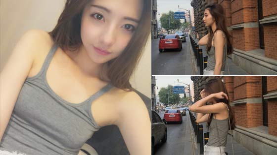 思聪新欢外滩秀小笼包胸