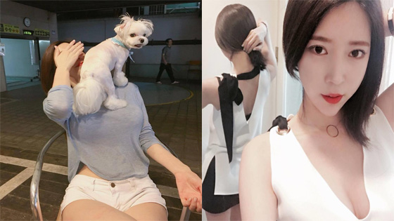 女主播米娜胸上能站狗