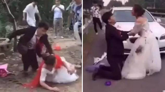 接亲时误将准妻摔在地
