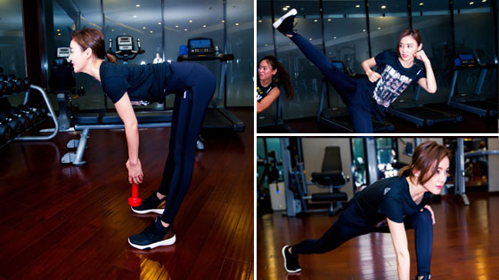 袁姗姗健身照大长腿霸屏