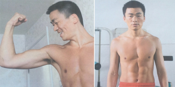 王宝强半裸露肌肉身材有料