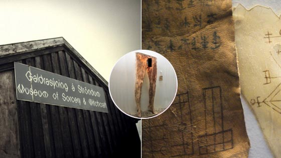 冰岛巫术博物馆人皮裤图片