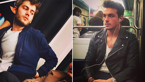 巴黎地铁帅哥颜值高小清新型男