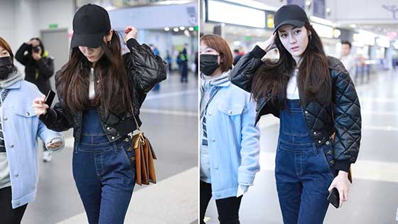 迪丽热巴难掩长腿撩发不停