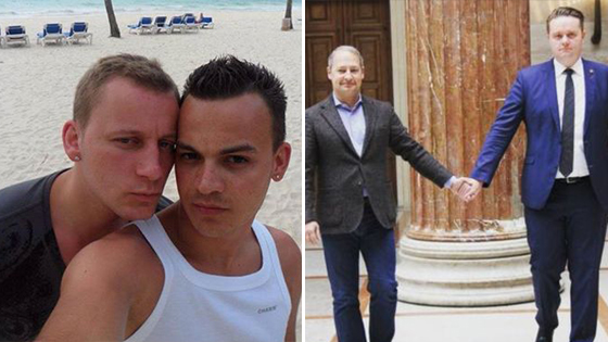 同性恋被打后 全荷兰男人牵手