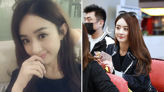 赵丽颖发自拍美翻了