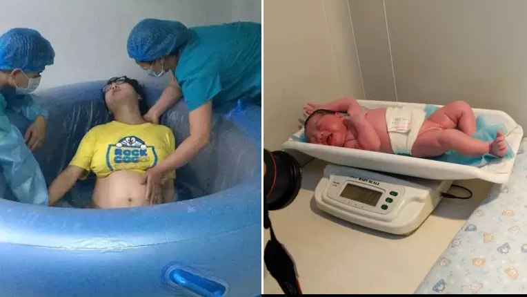 直击准妈妈水下分娩瞬间 痛苦大喊多人协助