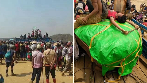 实拍缅甸矿场发现7吨重“地球级”玉原石