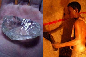 南非大叔用6年挖出罕见宝石 专家估值高达上亿！