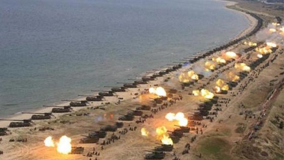 朝鲜公布大规模火力演习画面！各种震惊！