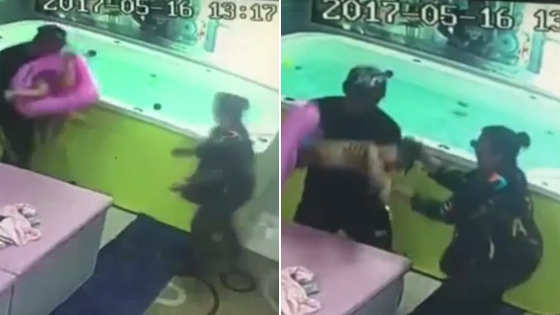 幼童游泳馆溺水72秒 无人监护