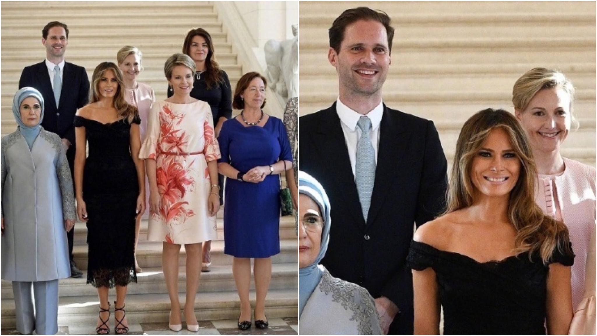 “第一夫人”合照首见男性  卢森堡总理携伴出席