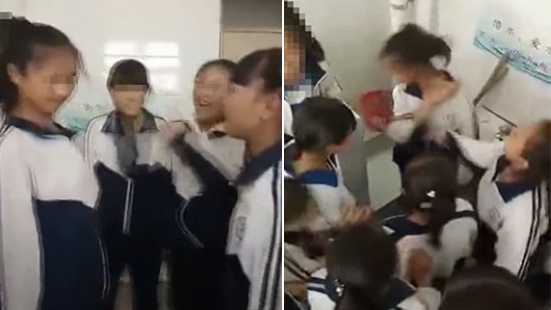 女生遭12名同学掌掴17次 众人嘲笑起哄