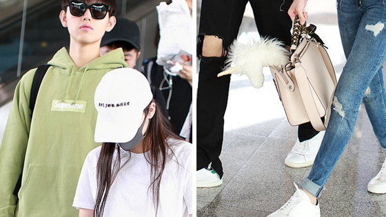 欧阳娜娜与陈飞宇穿情侣鞋