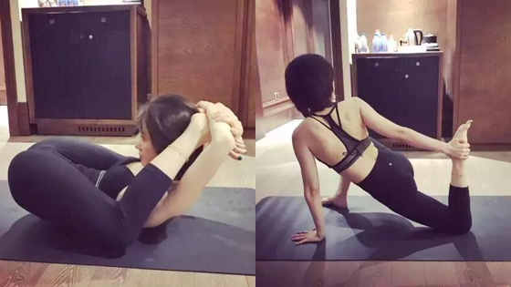 王子文低胸衣练瑜伽好身材尽显 自称最大尺度