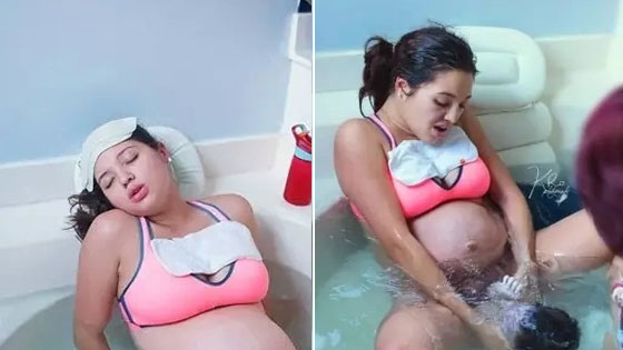 镜头下37度水温中分娩