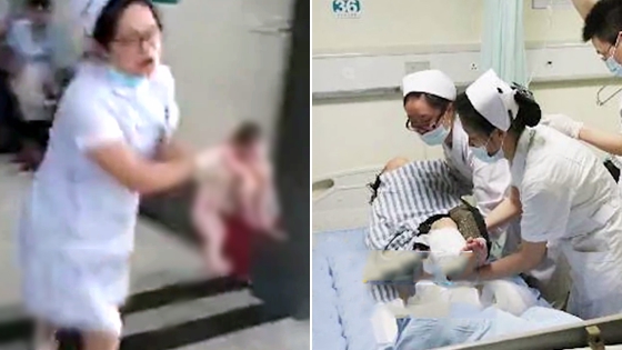 16岁少女厕所产子 护士抱起婴儿冲向急救室